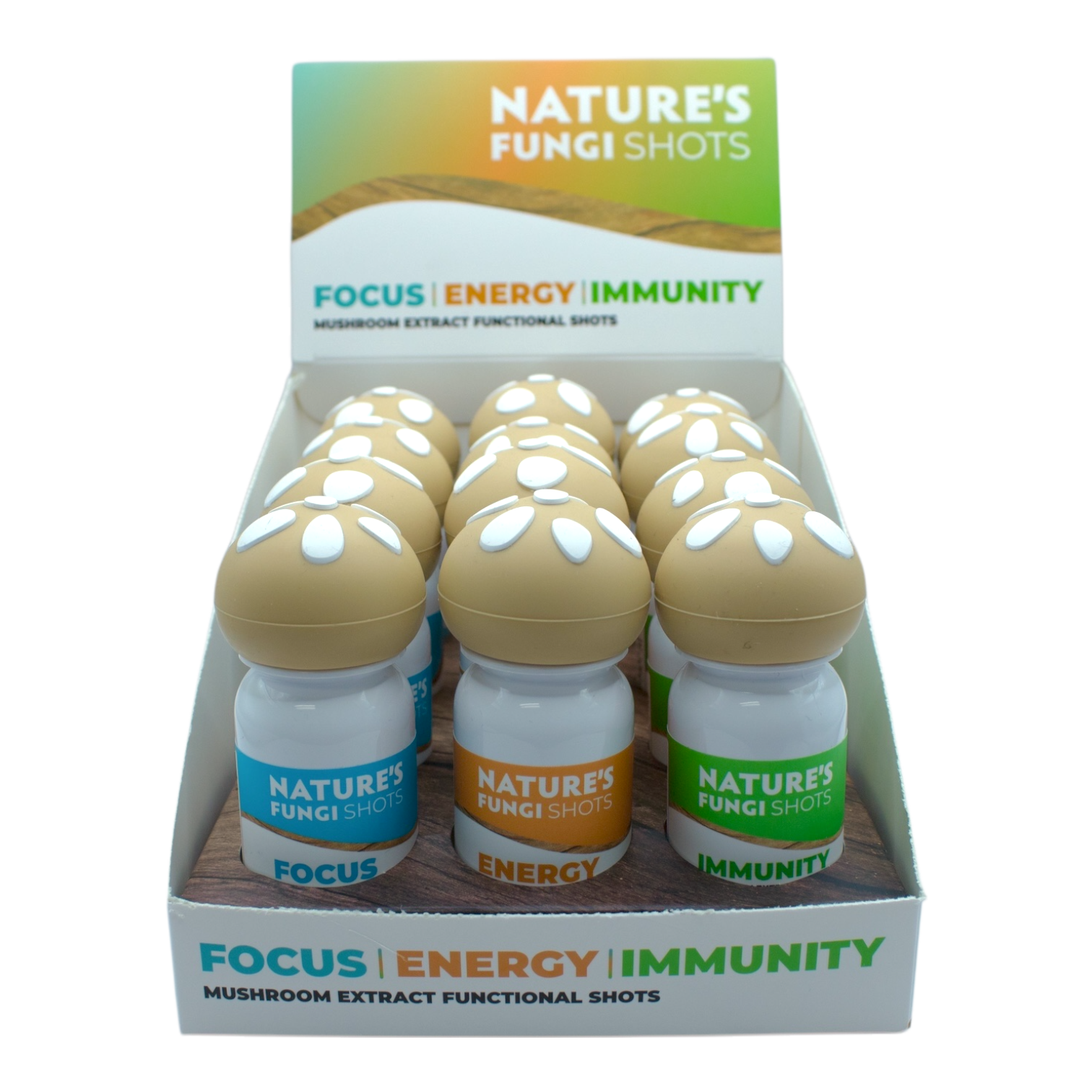 Nature’s Fungi Functional Mushroom Shots 60ml – Variety 12-pack - Focus, Energy & Immunity - Featured Image